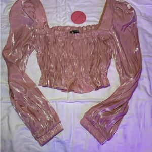 Shimmering Pink Long Sleeve Top